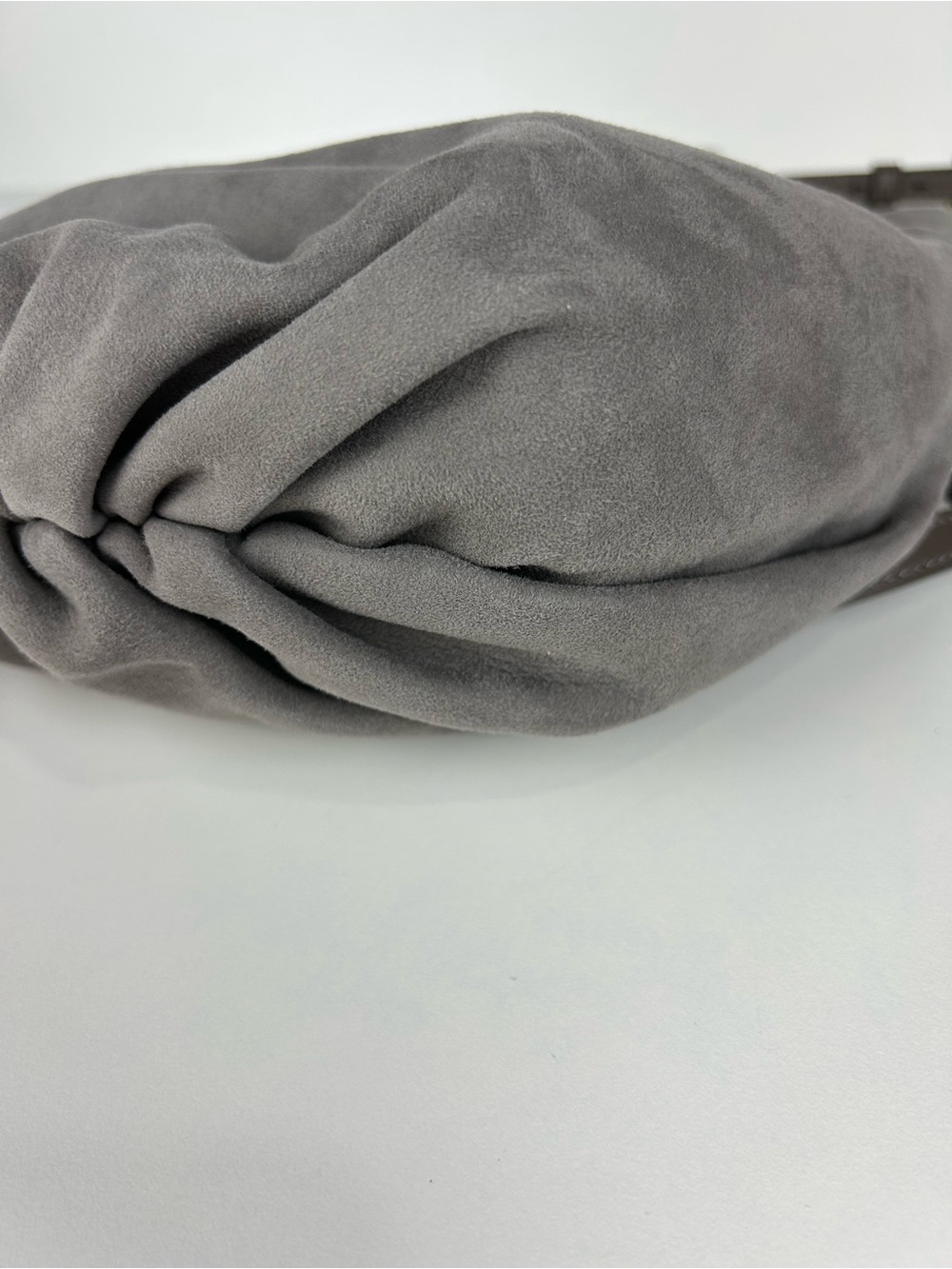 NWT POLO RALPH LAUREN THE SUEDE PONY POUCH GRAY - Picture 5 of 14